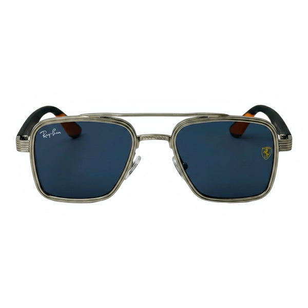 Strike Silver Square Sunglasses