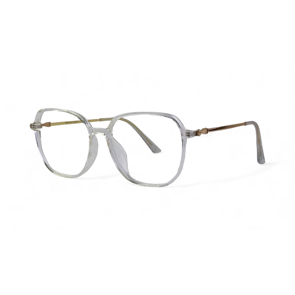 Clear Transparent Square Frame Eyeglasses