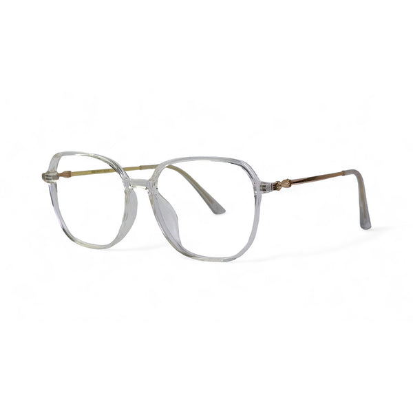 Clear Transparent Square Frame Eyeglasses