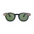 Classic Elite Wooden Oval Sunglasses