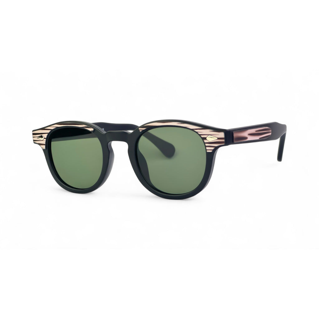 Classic Elite Wooden Oval Sunglasses