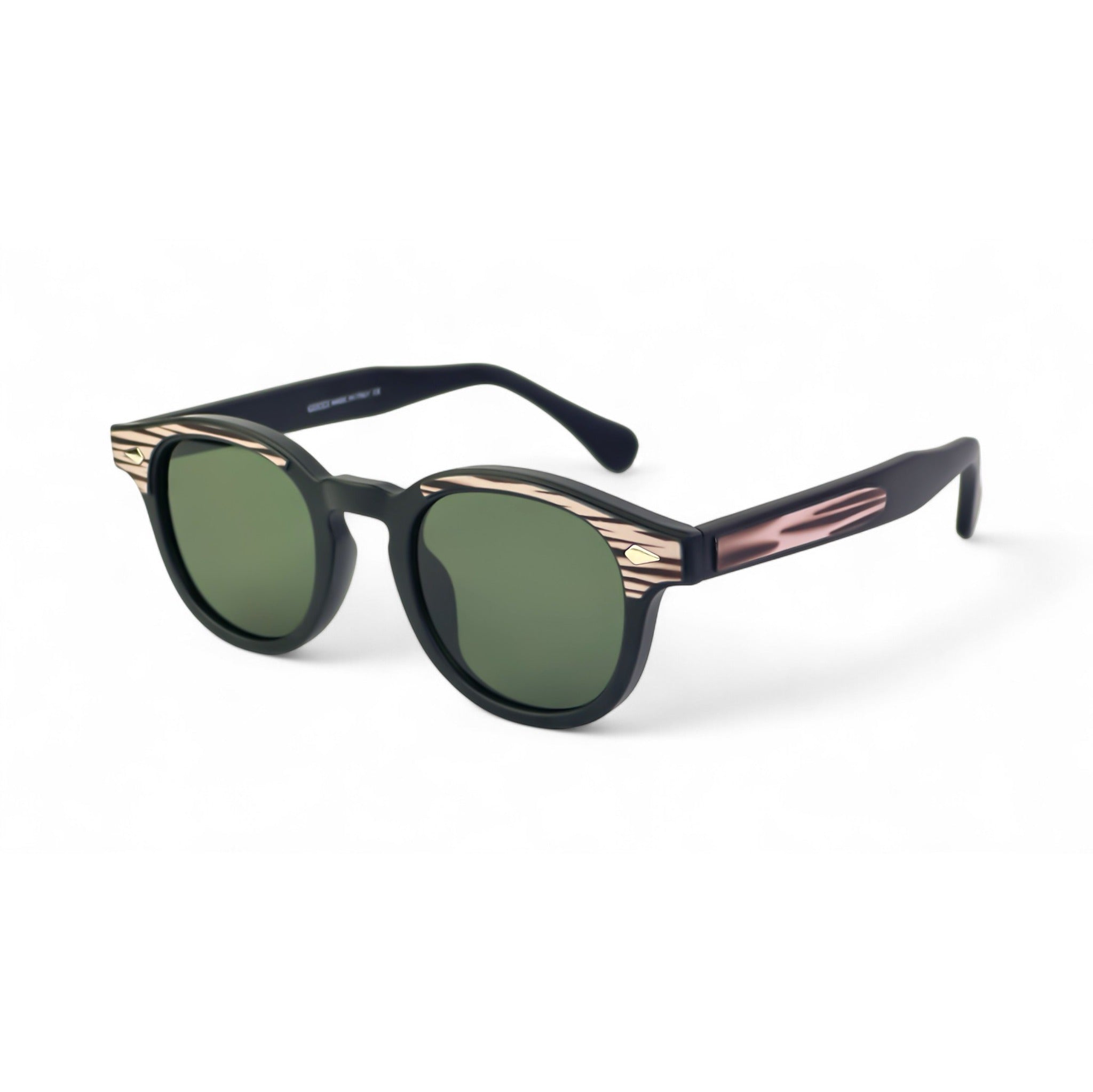 Classic Elite Wooden Oval Sunglasses