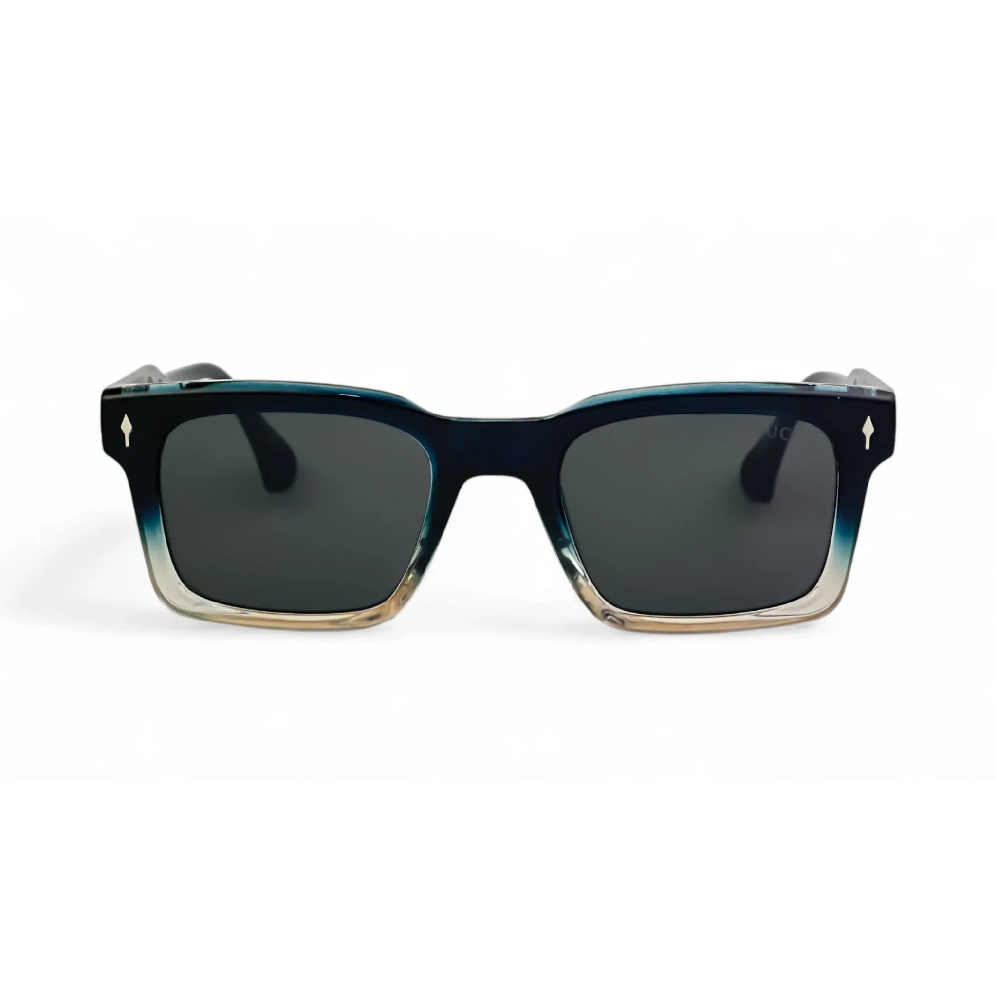 CrystalShade Bold Dual Shade Blue Rectangle Sunglasses