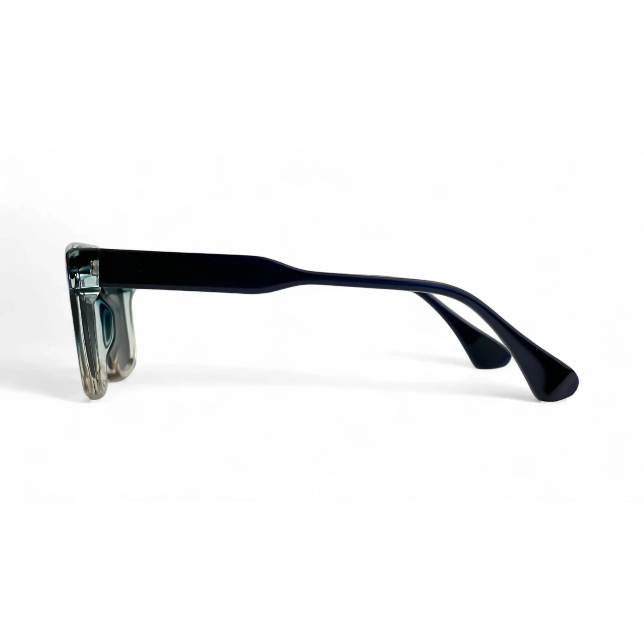CrystalShade Bold Dual Shade Blue Rectangle Sunglasses