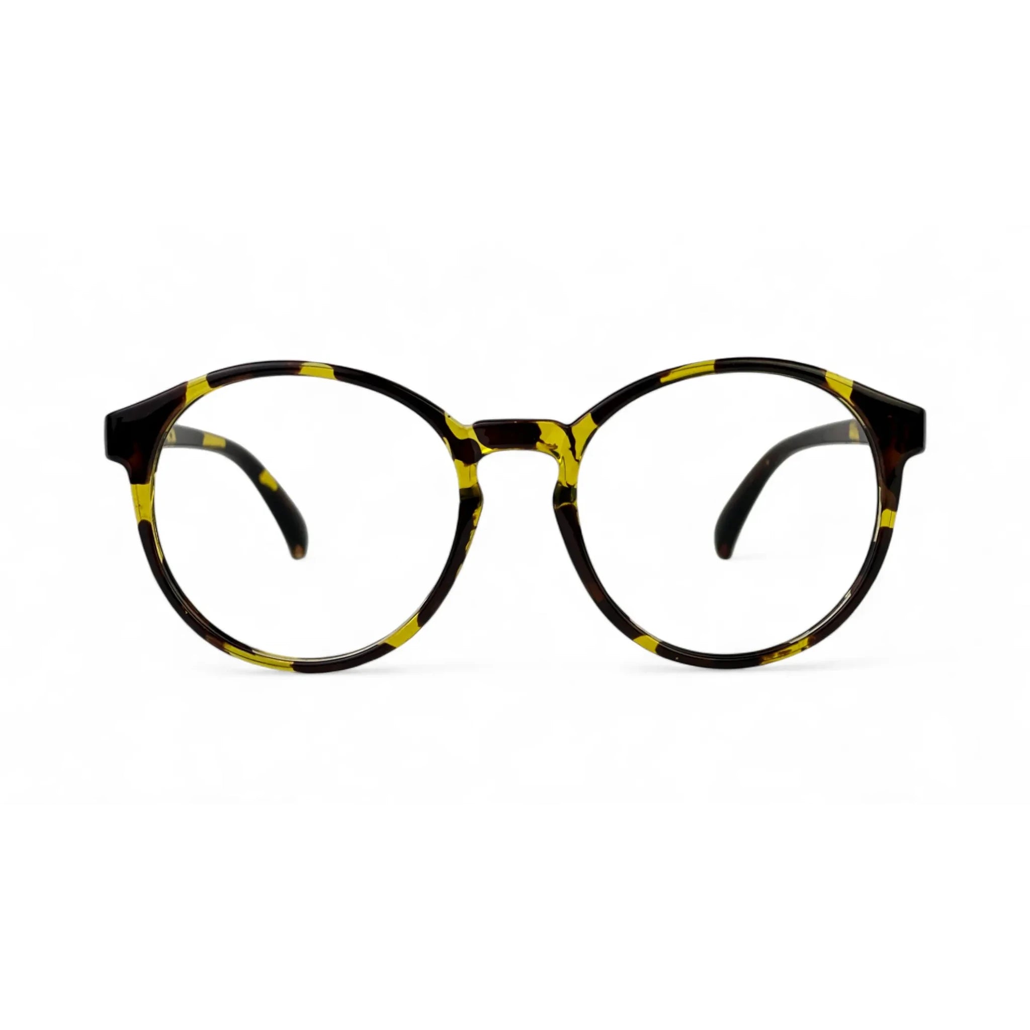 Patterned Yellow Black Circle Eyewear Frames