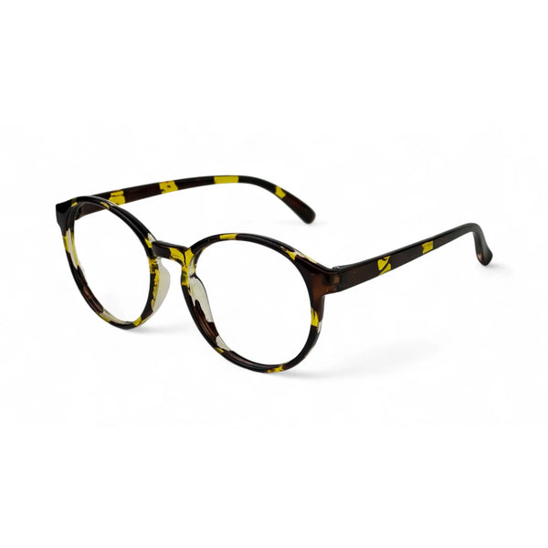 Patterned Yellow Black Circle Eyewear Frames