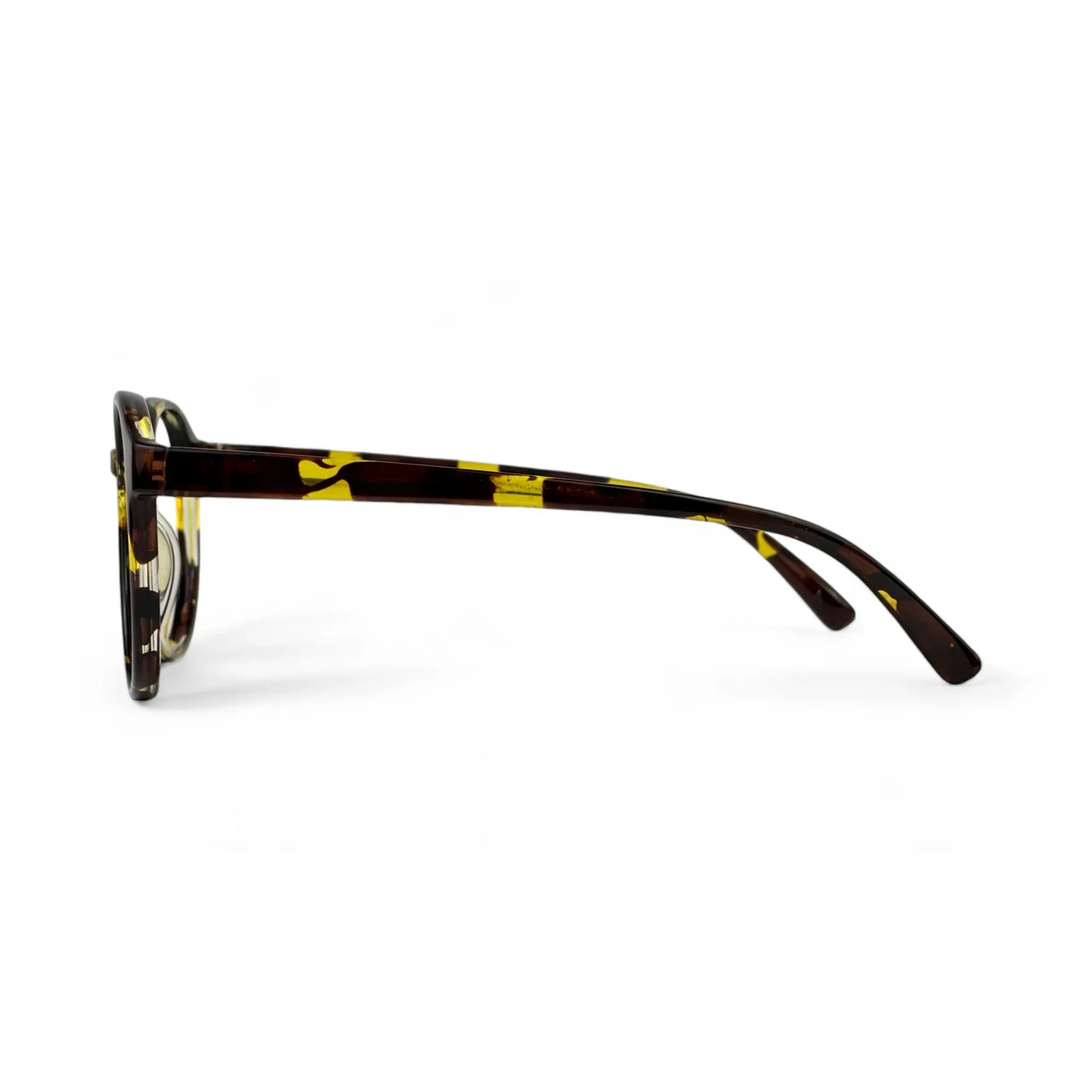Patterned Yellow Black Circle Eyewear Frames
