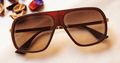 front side of Aeronaut glasses - Brown