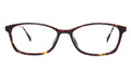 front side of El Dolor brown leopards tortoise eyeglasses