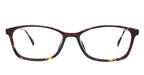 front side of El Dolor brown leopards tortoise eyeglasses