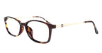 side pose of El Dolor brown leopards tortoise color eyeglasses
