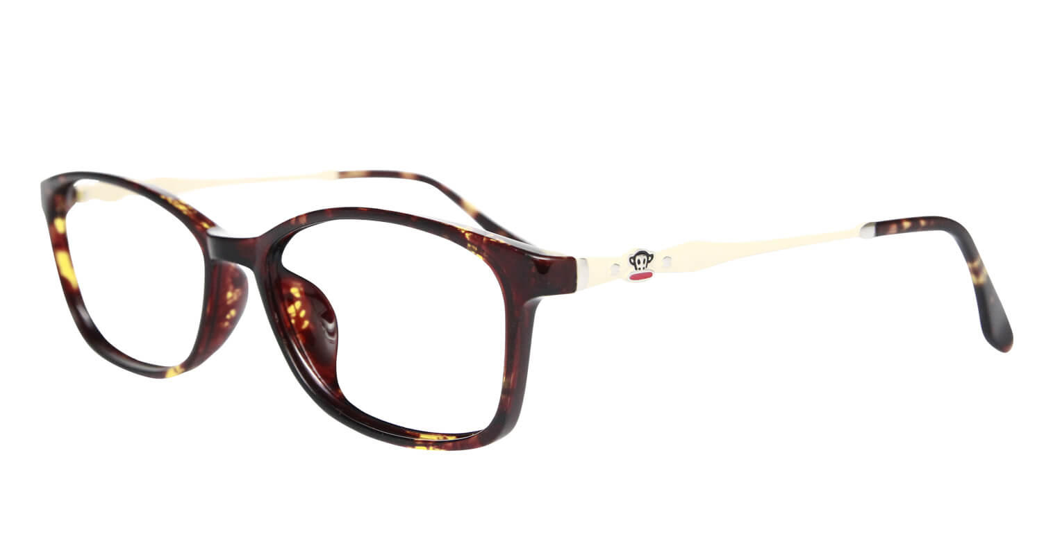side pose of El Dolor brown leopards tortoise color eyeglasses