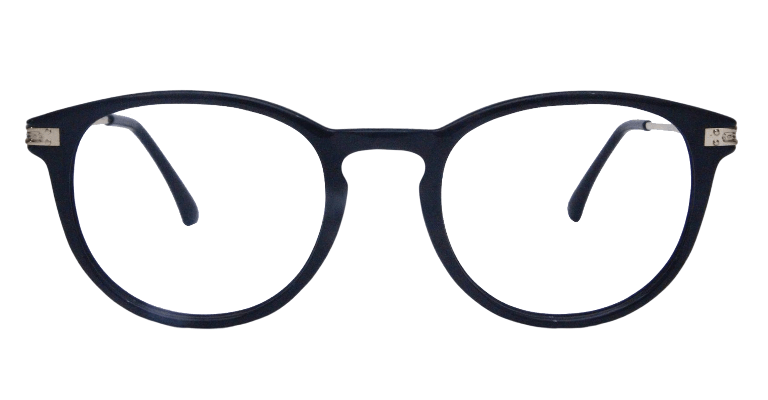 Equata black eyeglasses front side