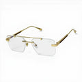 Flint Gold Rimless Eyeglasses