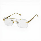 Flint Gold Rimless Eyeglasses