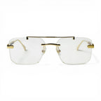 Flint Gold Rimless Eyeglasses