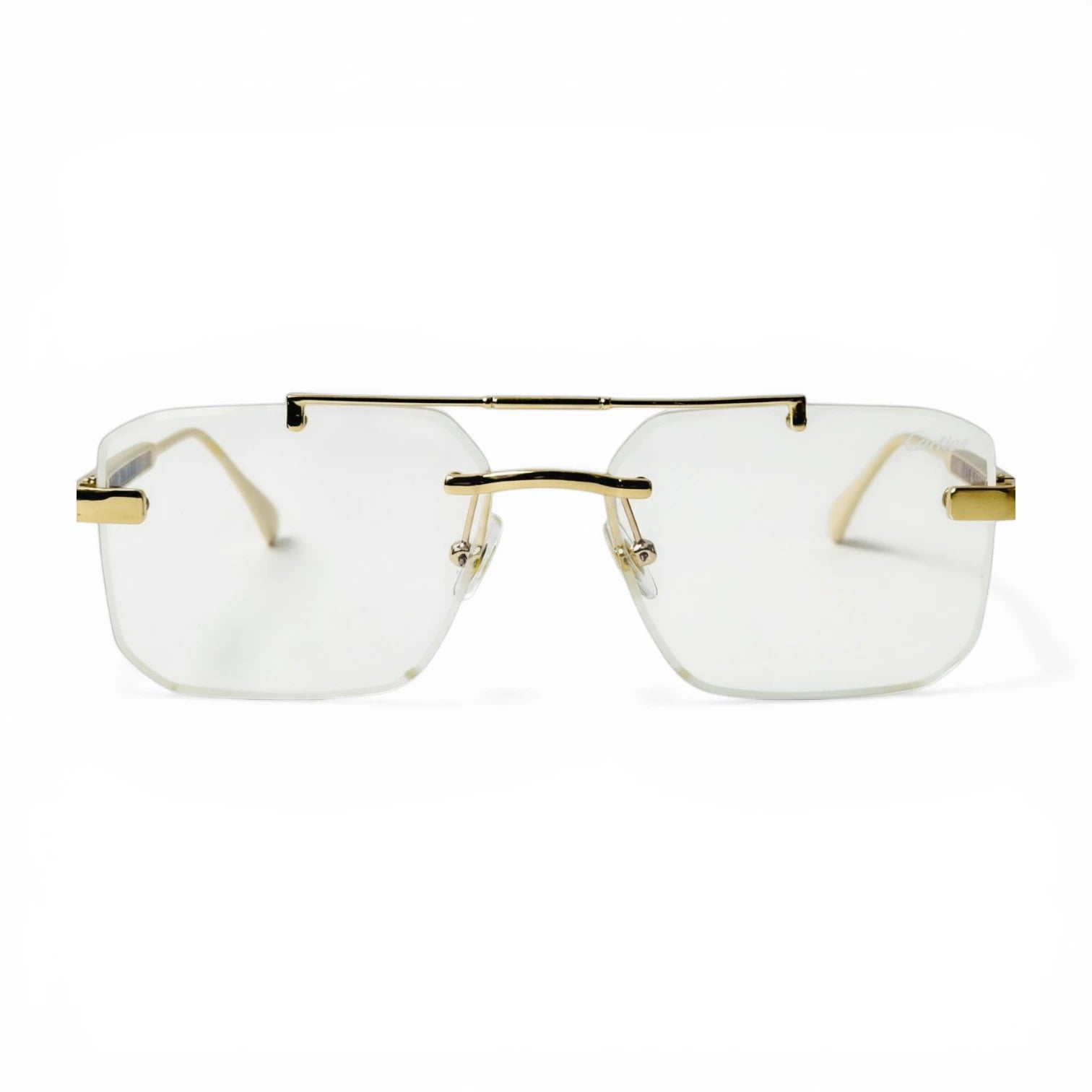 Flint Gold Rimless Eyeglasses