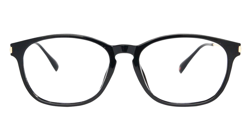 front side of Matchless black full frame eyeglasses