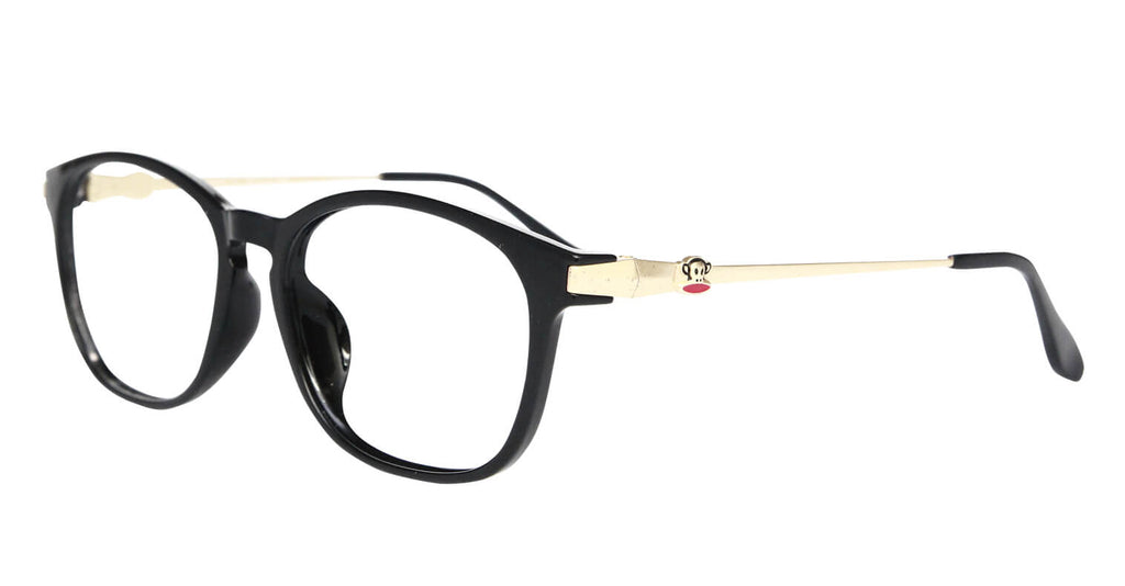 side pose of Matchless black eyeglasses
