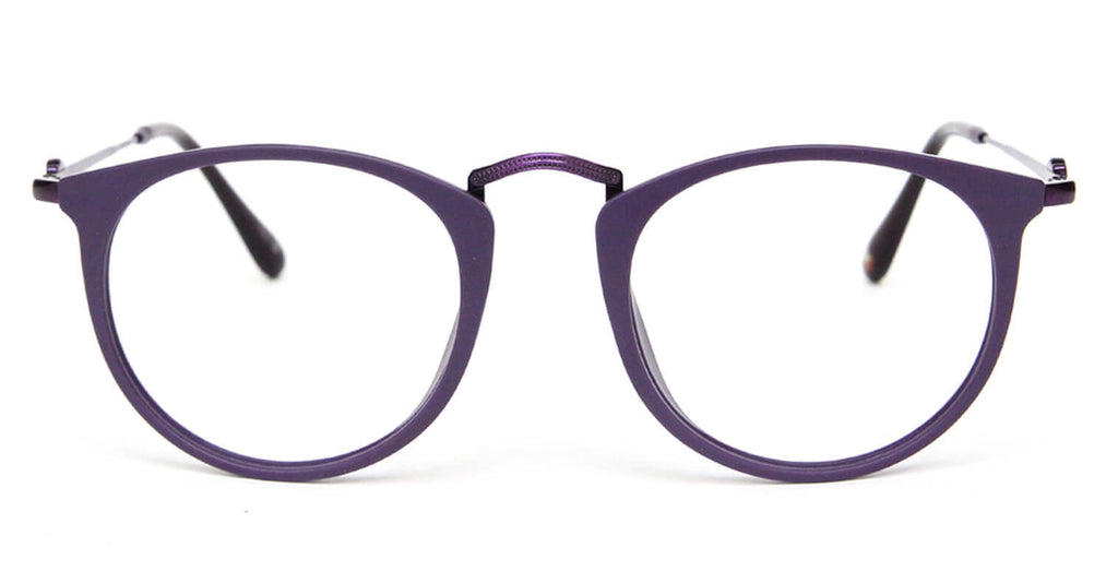 front side of Monadikos purple eyeglasses