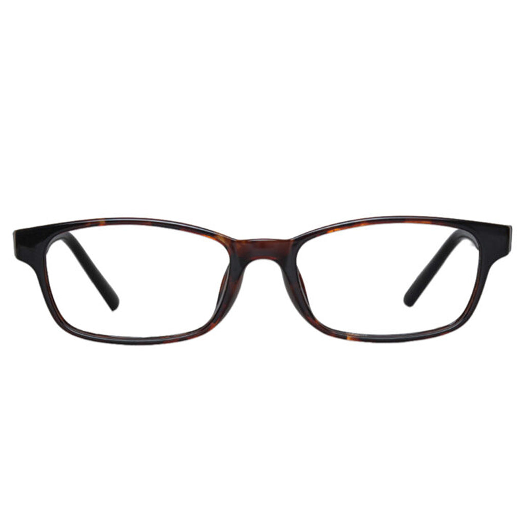 Dual Rectangle Eyeglasses Brown