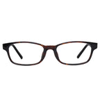 Dual Rectangle Eyeglasses Brown