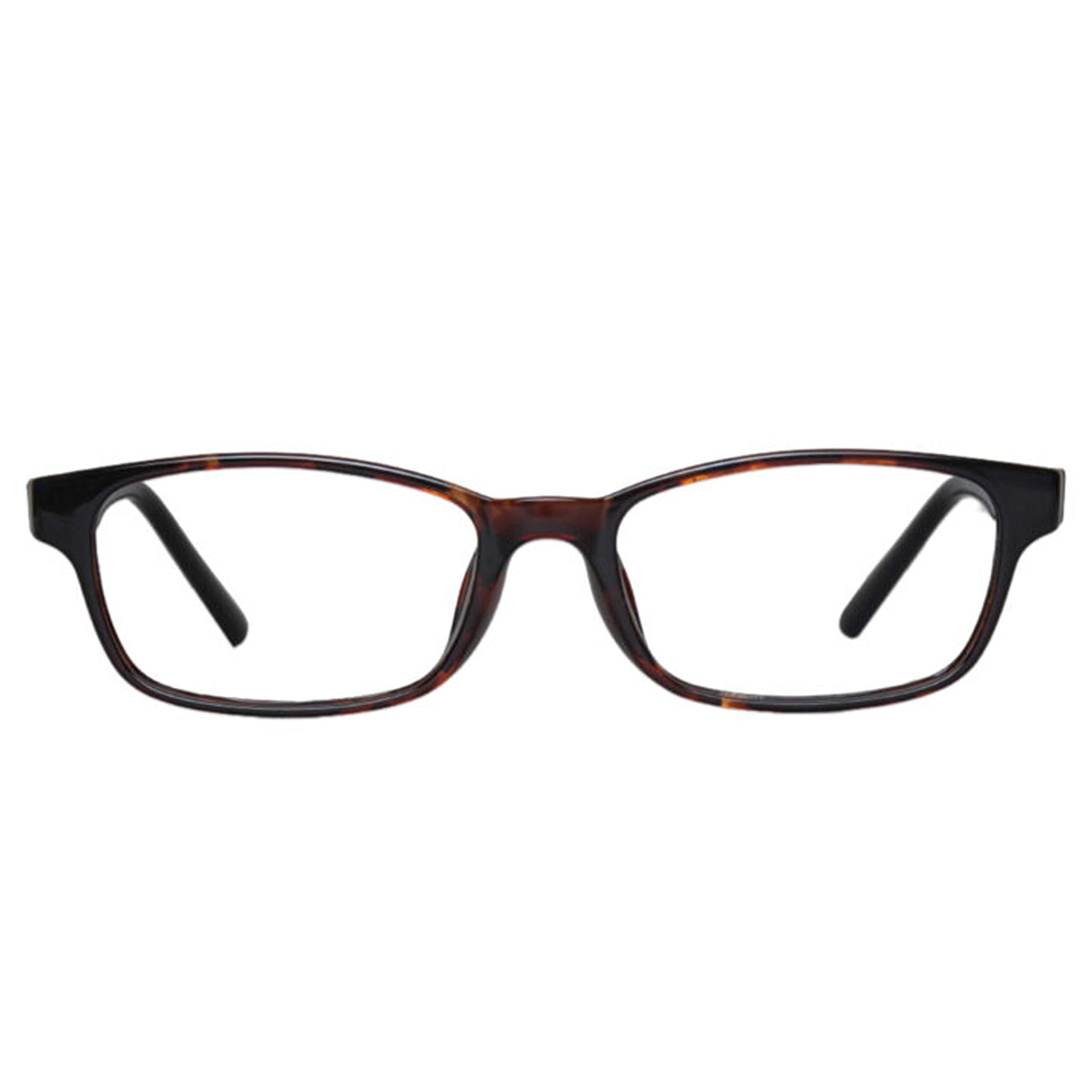 Dual Rectangle Eyeglasses Brown