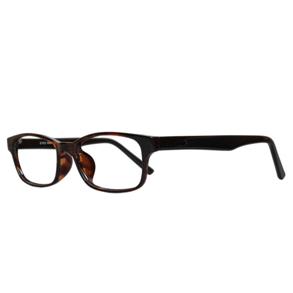 Dual Rectangle Eyeglasses Brown