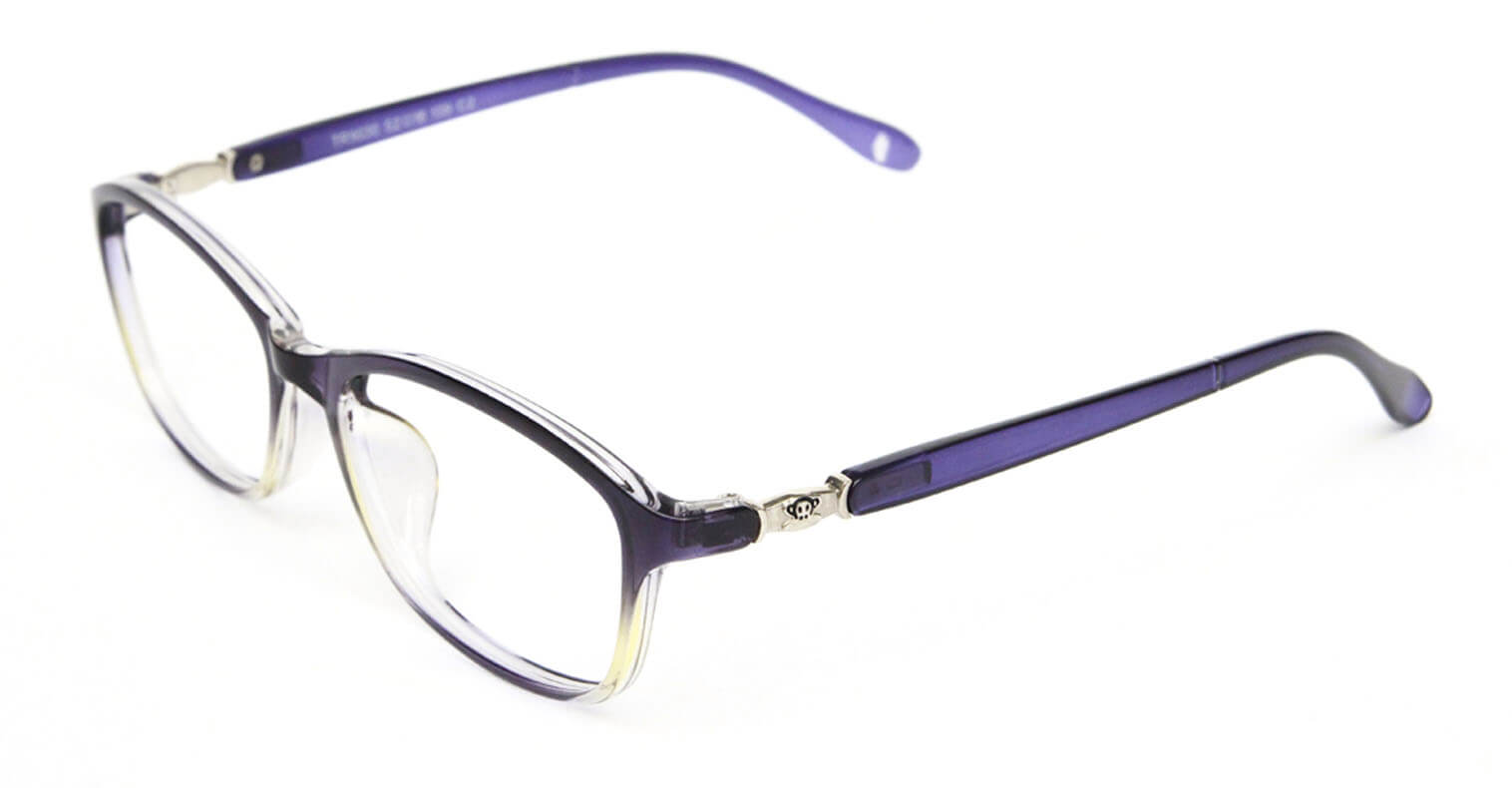 side pose of Nitidus purple eyeglasses