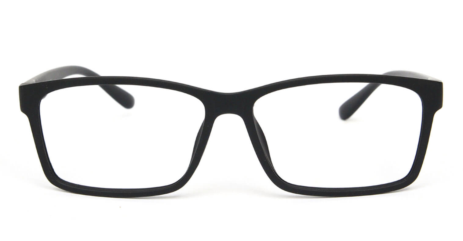 front side of Prodigious black square glasses