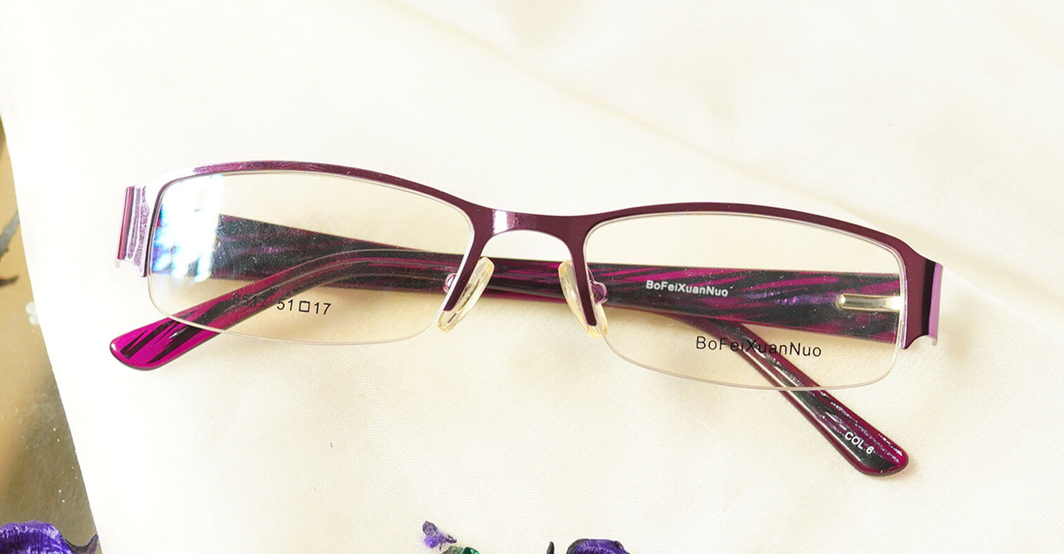Rectangle Eyeglasses - Purple