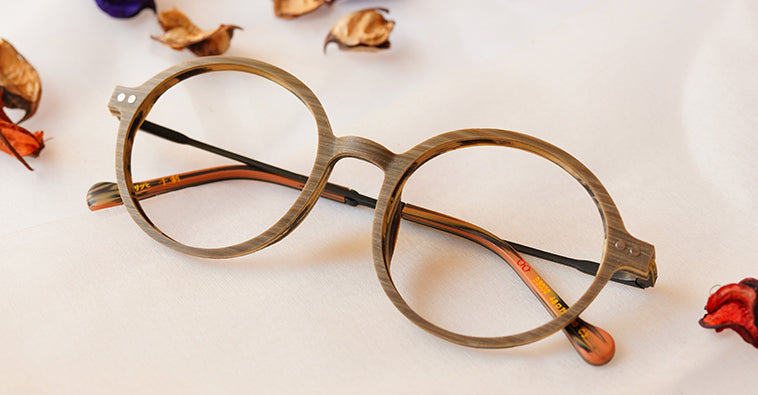 front side of Rejia round shape full frame eyeglasses