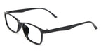 side pose of Ureshi black rectangle eyeglasses