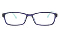 front side of Yeppeun blue rectangle shape Eyeglasses