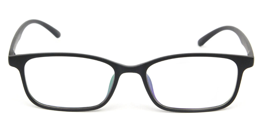 front side of Yugen black eyeglasses