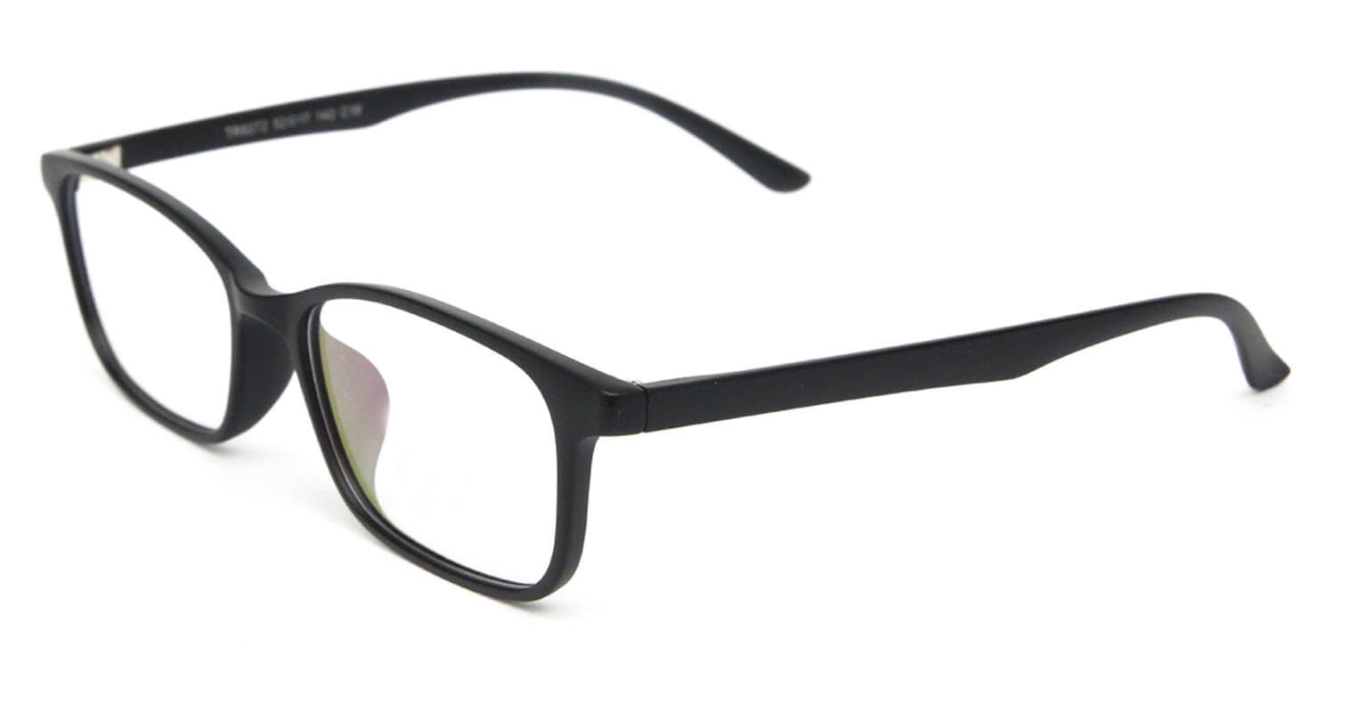 side pose of Yugen black eyeglasses