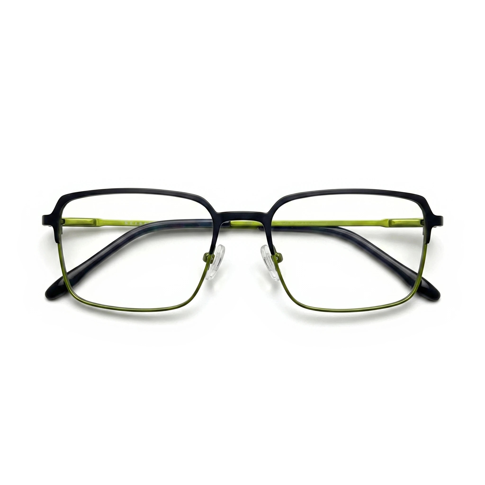 Orin Black Green Rectangle Eyeglasses