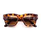 Girder Tortoise Square Sunglasses folded