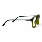 Orvian Olive Rectangle Eyeglasses folded