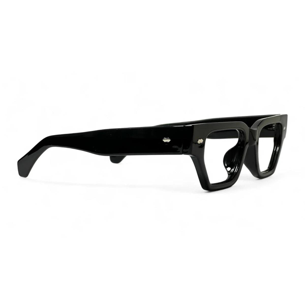Droven Black Rectangle Eyeglasses folded