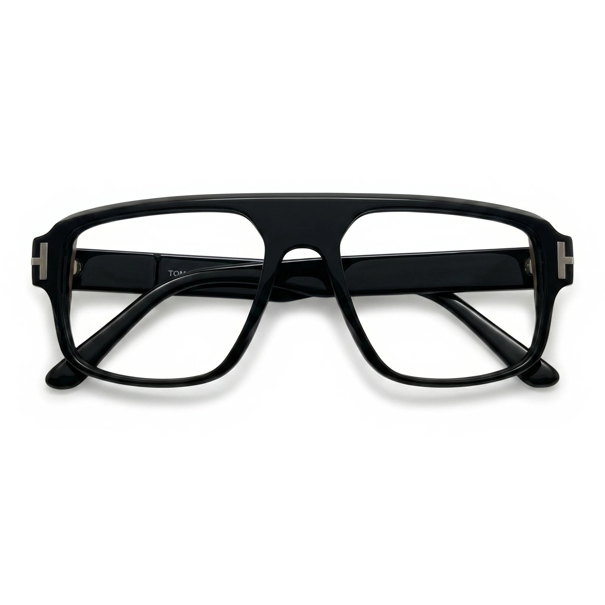 Bron Black Square Eyeglasses