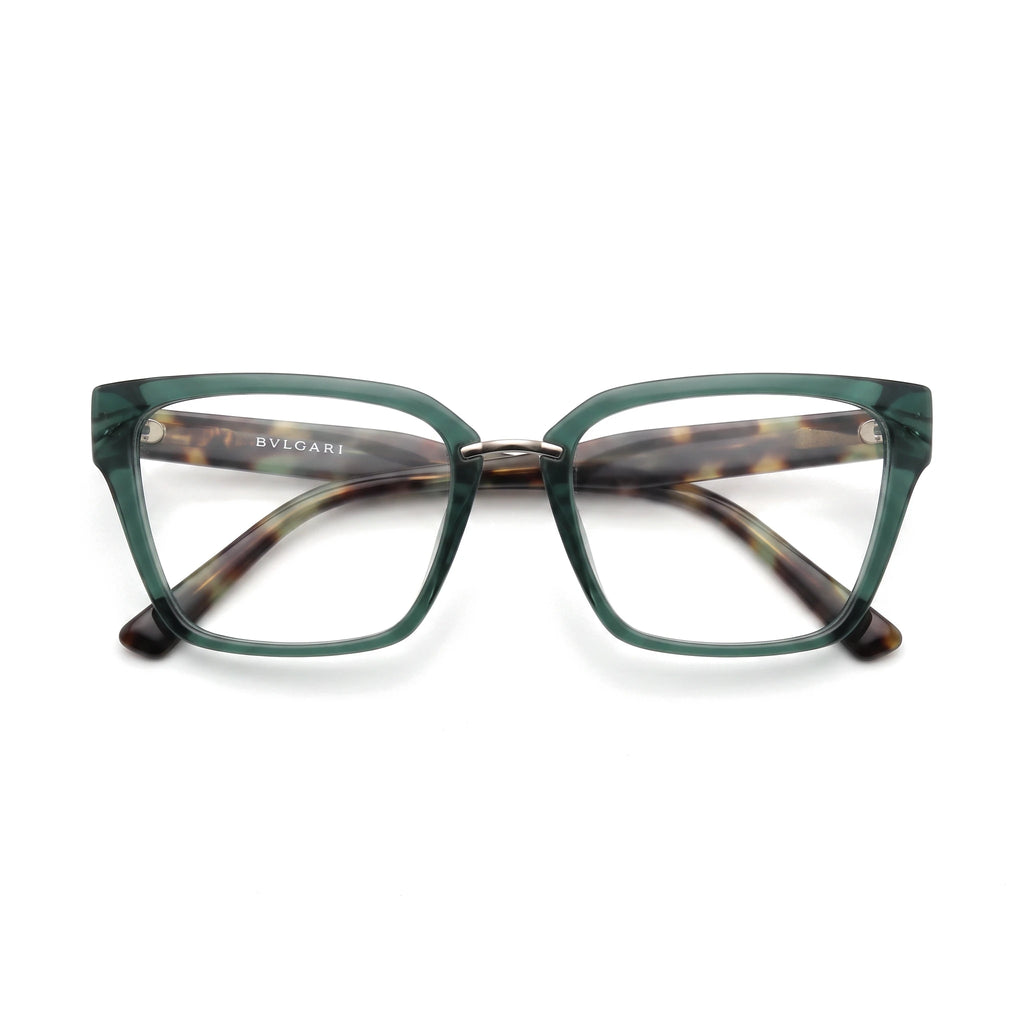 Fern Green Square Eyeglasses folded
