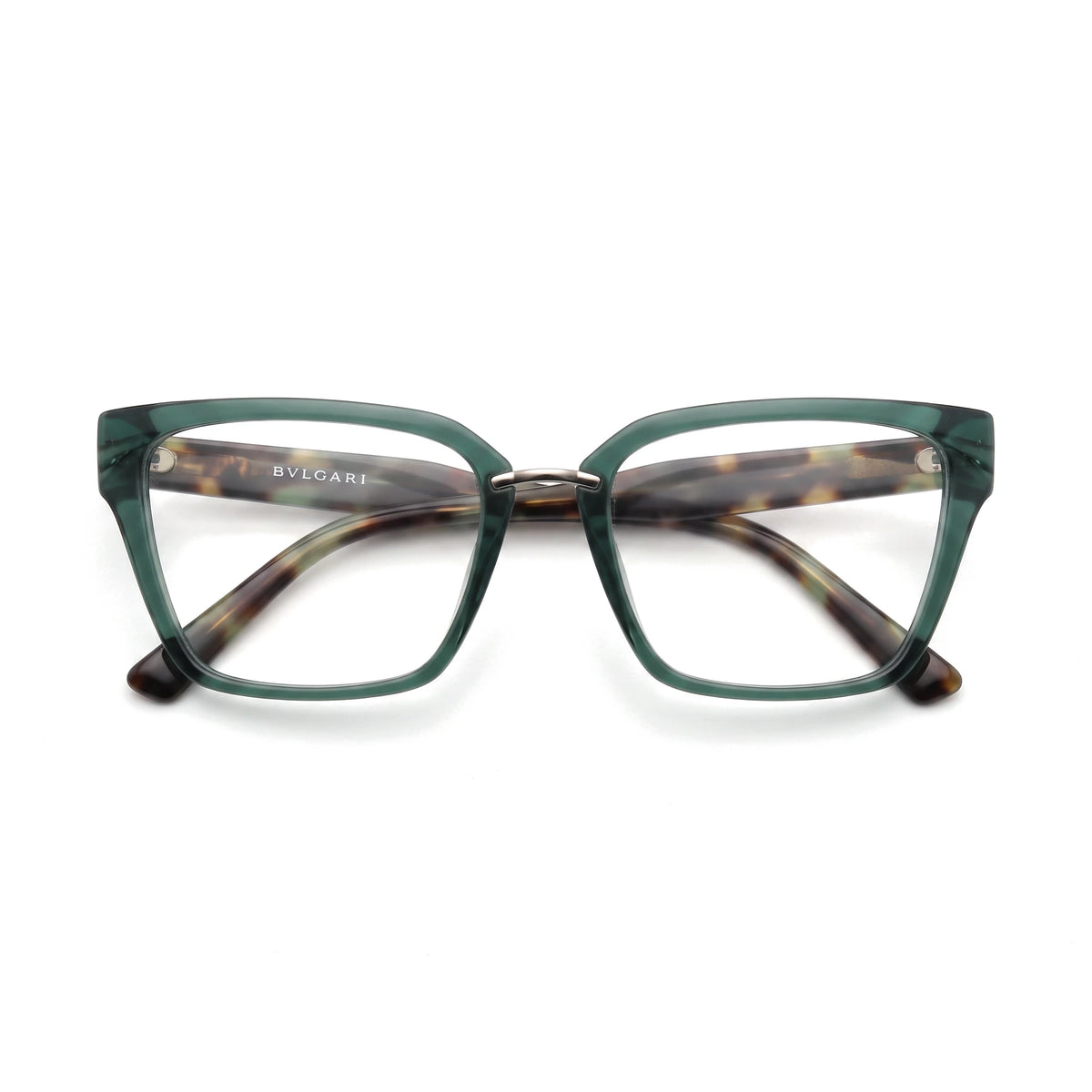 Fern Green Square Eyeglasses folded