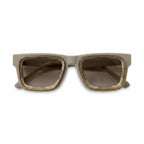 Gauge Beige Square Sunglasses