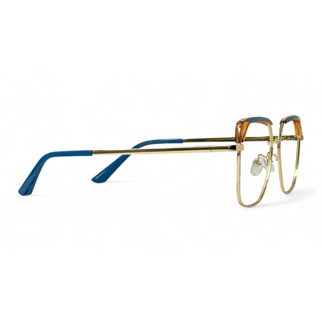 Solira Blue Square Eyeglasses folded