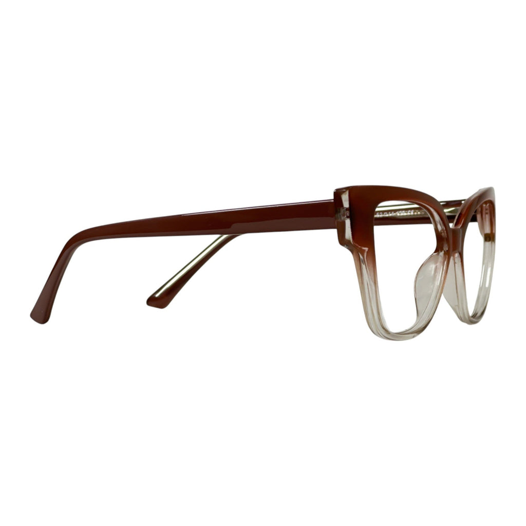Zeriva Brown Cat Eye Eyeglasses folded