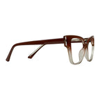Zeriva Brown Cat Eye Eyeglasses folded