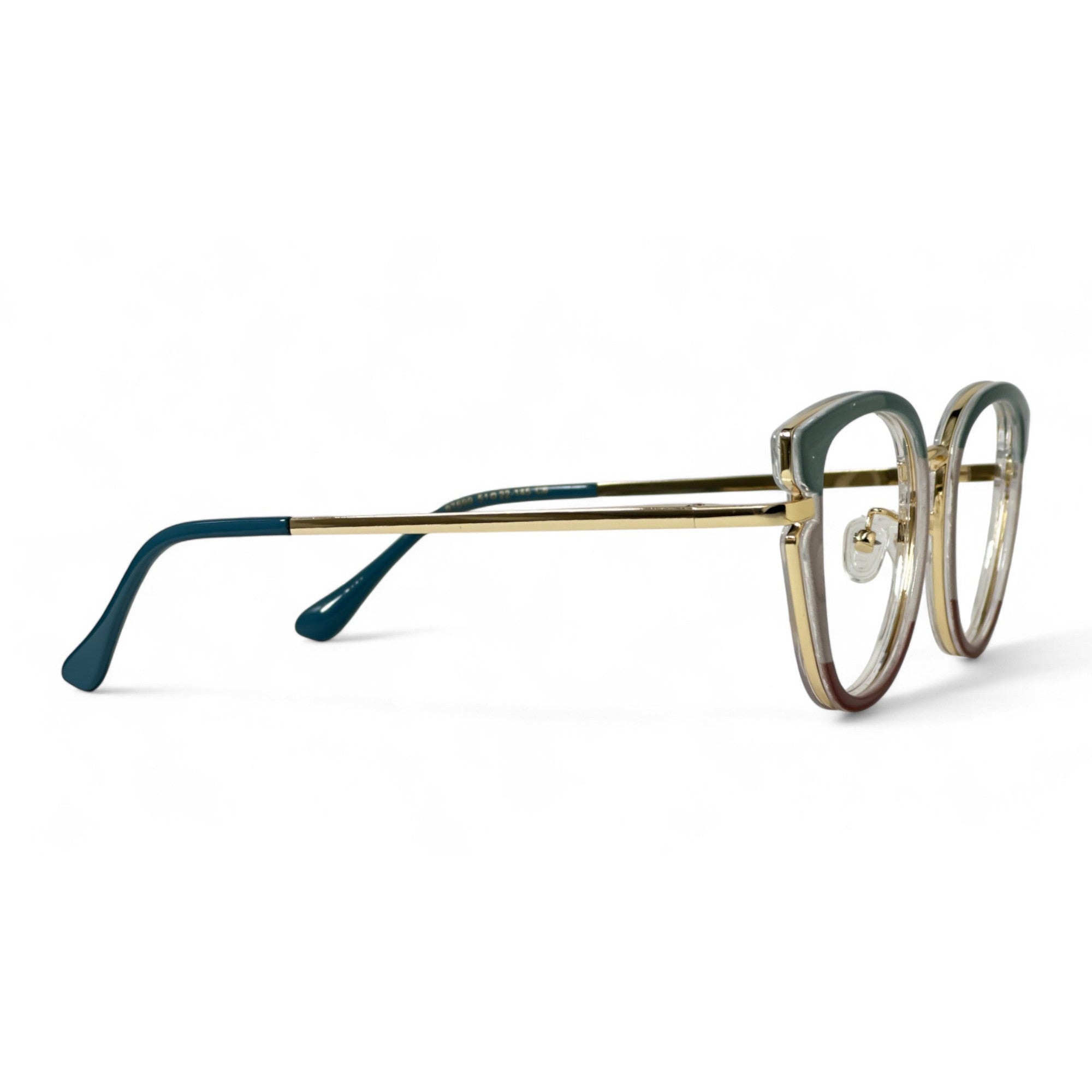 Arvella Green Cat Eye Eyeglasses folded