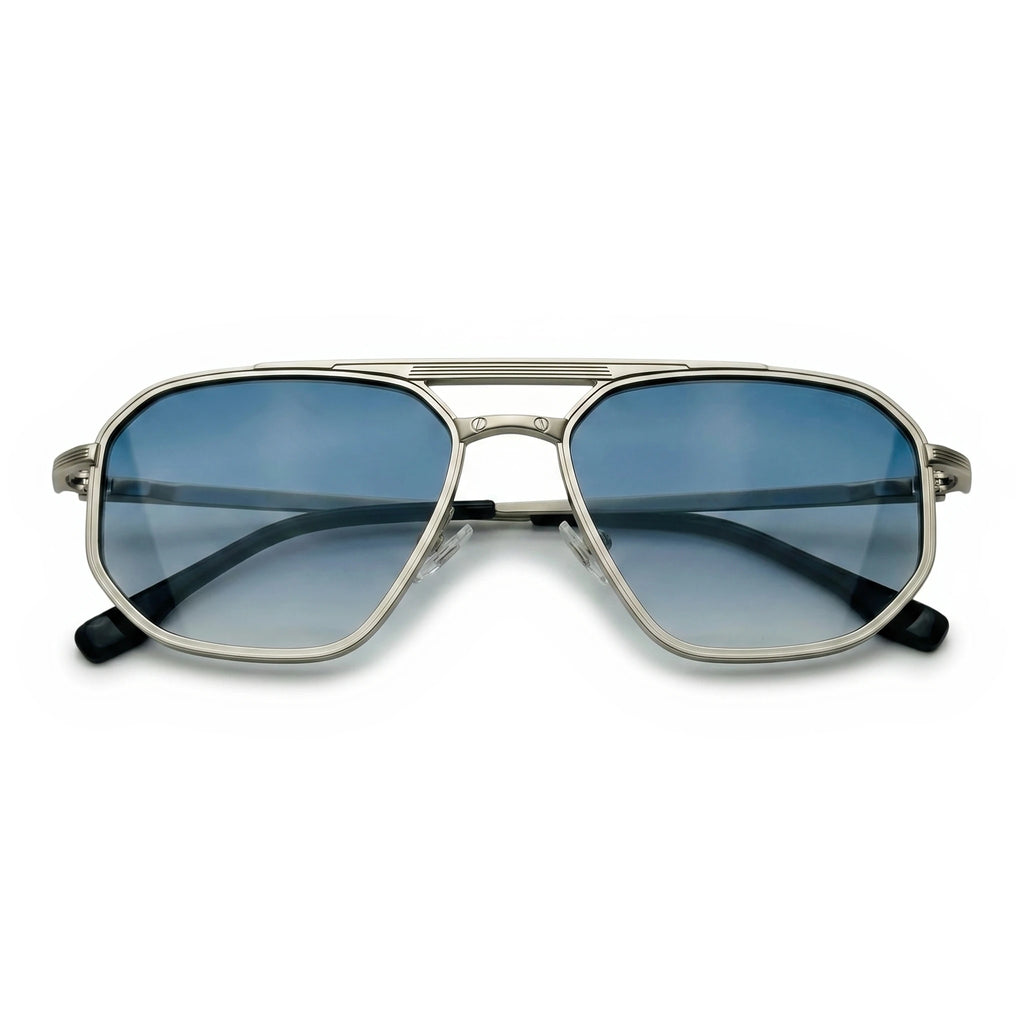Helm Silver Square Sunglasses