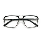 Griff Silver Black Rectangle Eyeglasses
